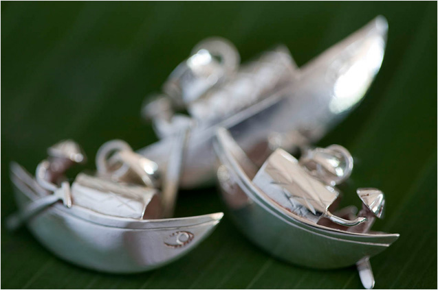 Silver Vietnamese Sampan Pendants & Charms