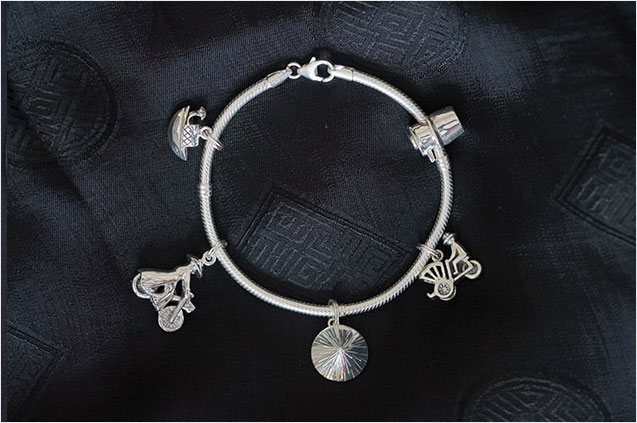 Vietnam Inspired Silver Charms for Drop and Pandora style bracelets