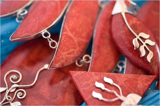 Red Coral &Sterling Silver