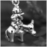 'Boy on a Buffalo' Sterling Silver